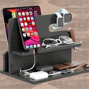 NWT Bamboo Organizer for Phone/iPad/Tablet/Personal Items